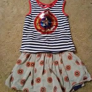 Girl captain America outfit